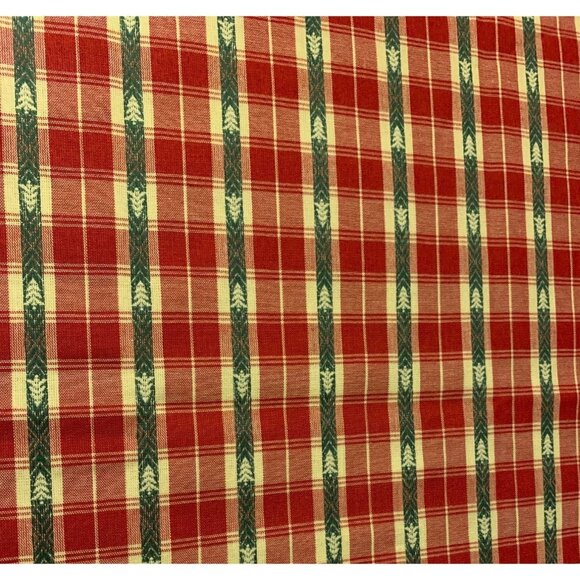 Red & Green Plaid Cotton Fabric 1/2 Yard 44" Wide For Sewing & Craft Projects - Picture 1 of 5